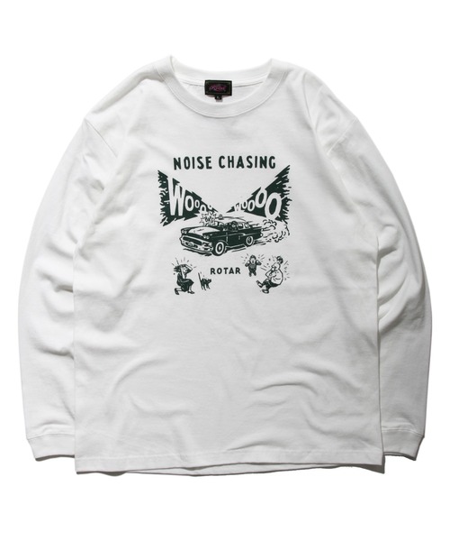 ROTAR(ローター)の「NOISE CHASING LS Tee(Tシャツ/カットソー・メンズ・オフホワイト/ネイビー/スミクロ・LARGE/MEDIUM/SMALL/X-LARGE)」の1枚目の写真