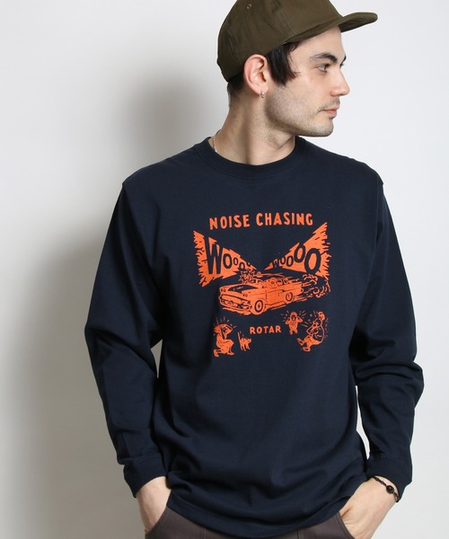 ROTAR(ローター)の「NOISE CHASING LS Tee(Tシャツ/カットソー・メンズ・オフホワイト/ネイビー/スミクロ・LARGE/MEDIUM/SMALL/X-LARGE)」の4枚目の写真