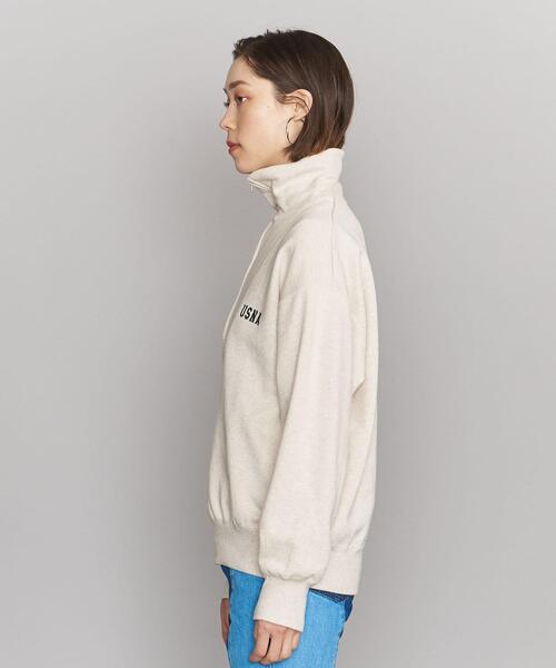 BEAUTY&YOUTH UNITED ARROWS（ビューティーアンドユースユナイテッドアローズ）の「BY コットン裏毛 ハーフスキッパー スウェット プルオーバー -ウォッシャブル-◆（スウェット・レディース・グレー/ネイビー/オフホワイト・FREE）」の6枚目の写真