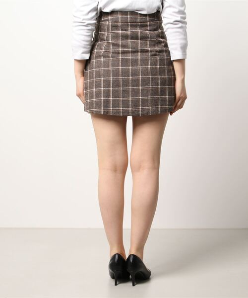 Cham.（チャム）の「台形チェックスカート（スカート・レディース・ブラウン・F）」の12枚目の写真