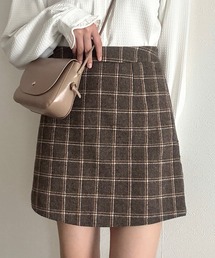 Cham.（チャム）の「台形チェックスカート（スカート）」