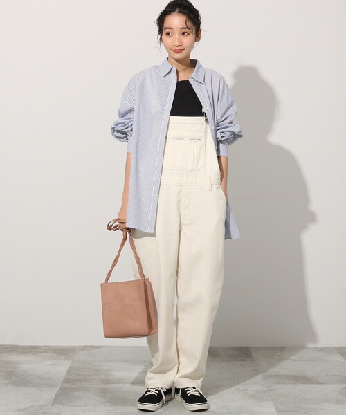 Cutie Blonde(キューティーブロンド)の「◆細ラインのストライプBIGシャツ(シャツ/ブラウス・レディース・グリーン系その他4/ライトグレー系2/ネイビー系2/ピンク系・00)」の9枚目の写真