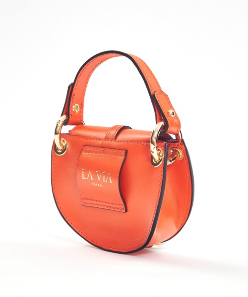 LAZY SUSAN（レイジースーザン）の「ミニミニバッグ　「LA VIA/ラヴィア」 ヴィットリア（ショルダーバッグ・レディース・オレンジ/キャメル・FREE）」の12枚目の写真