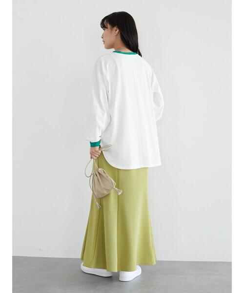 Green　Parks（グリーンパークス）の「・novem 9 リンガーロゴロンT（Tシャツ/カットソー・レディース・ネイビー/レッド/グリーン/グリーン系その他3・FREE）」の5枚目の写真