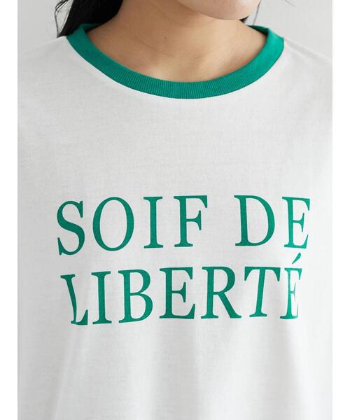 Green　Parks（グリーンパークス）の「・novem 9 リンガーロゴロンT（Tシャツ/カットソー・レディース・ネイビー/レッド/グリーン/グリーン系その他3・FREE）」の6枚目の写真