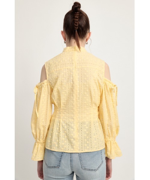 SLY(スライ)の「OPEN SHOULDER LACE STAND TOPS オープンショルダー レース スタンド トップス(シャツ/ブラウス・レディース・ホワイト/イエロー/ブラック・FREE)」の18枚目の写真