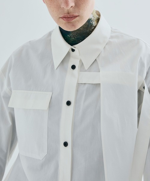 UNITED TOKYO（ユナイテッドトウキョウ）の「レイヤードポケットシャツ（シャツ/ブラウス・レディース・ホワイト/ブラック・FREE）」の12枚目の写真