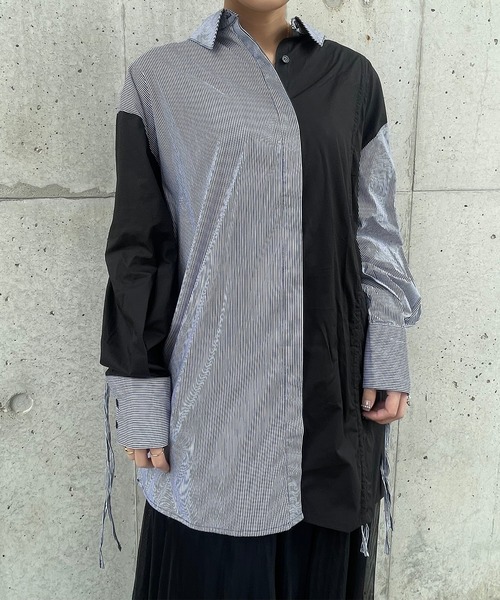 アシンメトリーデザインシャツ（シャツ/ブラウス）｜Ezick（エジック