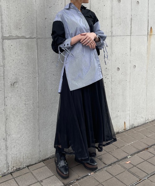 Ezick（エジック）の「アシンメトリーデザインシャツ（シャツ