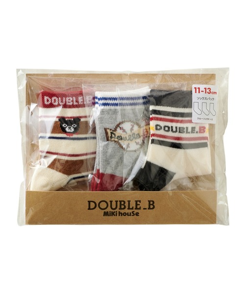 DOUBLE_B（ダブルビー）の「ソックスパック３足セット(11-21cm)（ソックス/靴下・キッズ・マルチ/ホワイト/ブルー・19-21cm/17-19cm/13-15cm/11-13cm/15-17cm）」の7枚目の写真