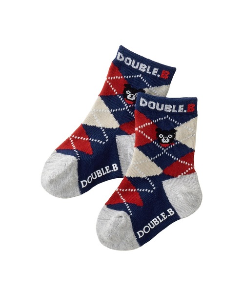 DOUBLE_B（ダブルビー）の「ソックスパック３足セット(11-21cm)（ソックス/靴下・キッズ・マルチ/ホワイト/ブルー・19-21cm/17-19cm/13-15cm/11-13cm/15-17cm）」の12枚目の写真
