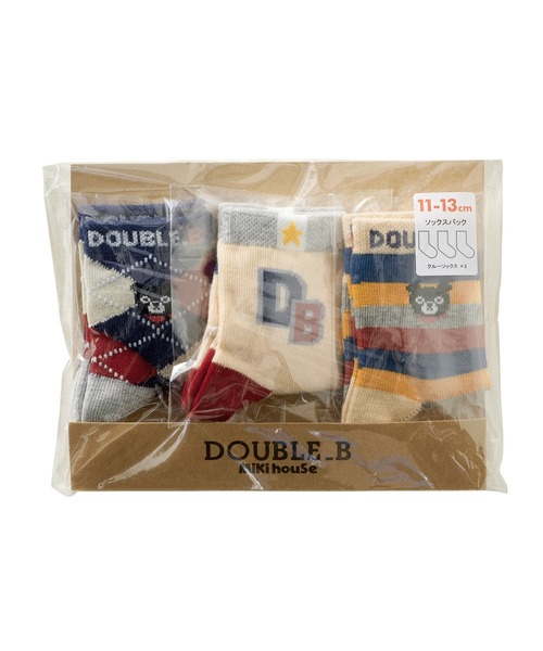 DOUBLE_B（ダブルビー）の「ソックスパック３足セット(11-21cm)（ソックス/靴下・キッズ・マルチ/ホワイト/ブルー・19-21cm/17-19cm/13-15cm/11-13cm/15-17cm）」の15枚目の写真