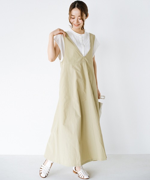 haco!(ハコ)の「洗濯機でじゃぶじゃぶ洗えて乾きやすい!年中使えてこっそり体形カバーできちゃう大人っぽジャンパースカート by que made me(ジャンパースカート・レディース・ブラック/ベージュ・SMALL/MEDIUM/LARGE/X-LARGE)」の18枚目の写真