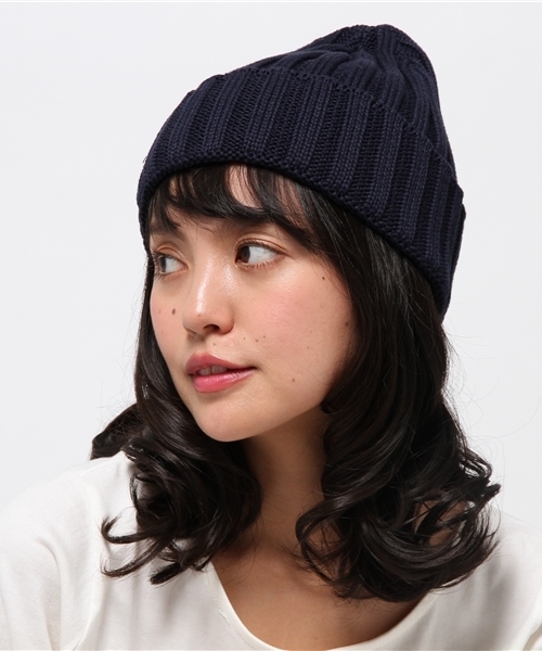 LEUCHTFEUER（ロイフトフォイヤー）の「LEUCHTFEUER / リブ ワッチキャップ 15SS（ニットキャップ/ビーニー・レディース・ナチュラル/グレー/ネイビー・ONE SIZE）」の6枚目の写真