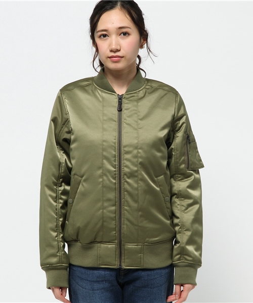 ROSE BUD（ローズバッド）の「S-LJ-15101 FRONT ZIP JACKET（ミリタリージャケット・レディース・グレー/オリーブ・ONE SIZE）」の8枚目の写真