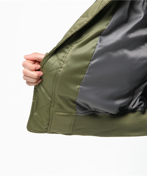 ROSE BUD（ローズバッド）の「S-LJ-15101 FRONT ZIP JACKET（ミリタリージャケット・レディース・グレー/オリーブ・ONE SIZE）」の11枚目の写真