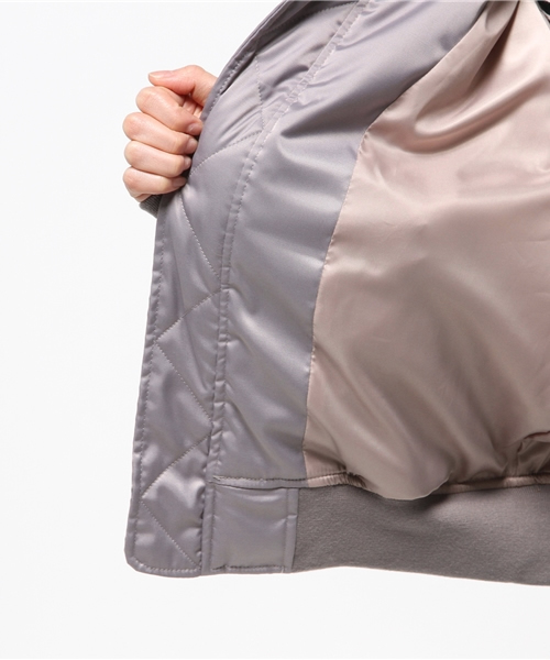 ROSE BUD（ローズバッド）の「S-LJ-15101 FRONT ZIP JACKET（ミリタリージャケット・レディース・グレー/オリーブ・ONE SIZE）」の9枚目の写真
