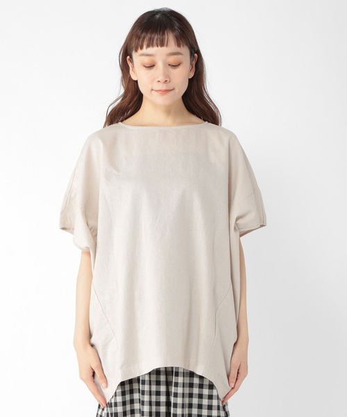 studio CLIP（スタディオクリップ）の「ナチュラルコクーンTシャツブラウス（シャツ/ブラウス・レディース・ライトベージュ/オフホワイト/カーキ/スモーク/ライトグリーン・FREE）」の8枚目の写真
