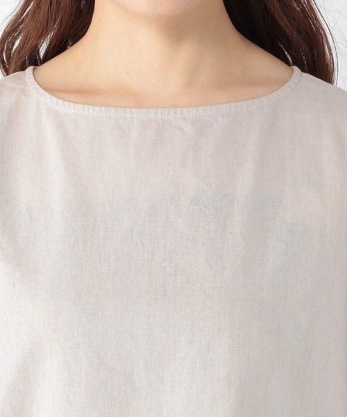 studio CLIP（スタディオクリップ）の「ナチュラルコクーンTシャツブラウス（シャツ/ブラウス・レディース・ライトベージュ/オフホワイト/カーキ/スモーク/ライトグリーン・FREE）」の12枚目の写真