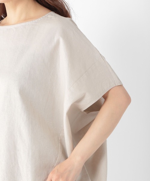 studio CLIP（スタディオクリップ）の「ナチュラルコクーンTシャツブラウス（シャツ/ブラウス・レディース・ライトベージュ/オフホワイト/カーキ/スモーク/ライトグリーン・FREE）」の19枚目の写真
