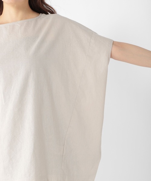 studio CLIP（スタディオクリップ）の「ナチュラルコクーンTシャツブラウス（シャツ/ブラウス・レディース・ライトベージュ/オフホワイト/カーキ/スモーク/ライトグリーン・FREE）」の15枚目の写真