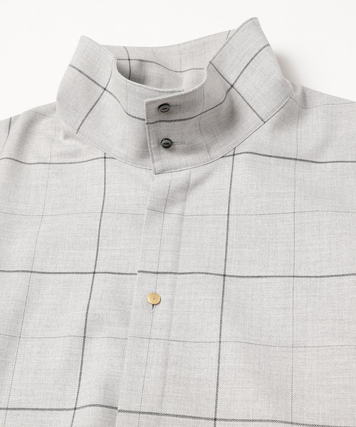 CULLNI（クルニ）の「22-AW-012 / Window pane Check Stand Collar 