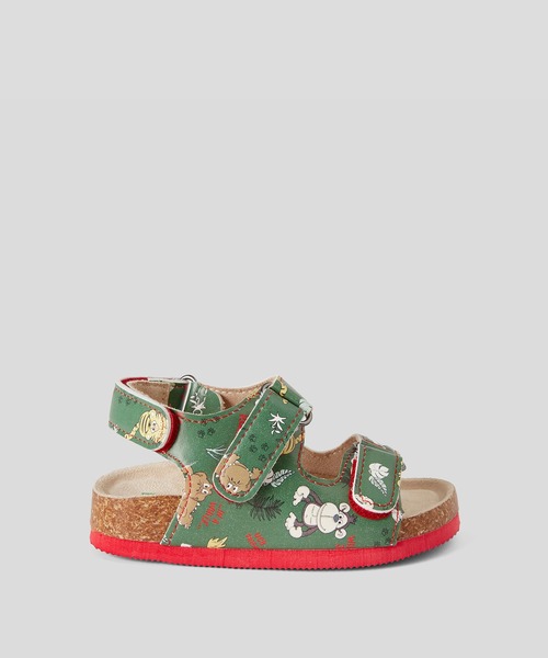 BENETTON (UNITED COLORS OF BENETTON)（ベネトンユナイテッドカラーズオブベネトン）の「キッズ総柄バックストラップサンダルB（サンダル・キッズ・ネイビー/グリーン系その他・29/28/27）」の7枚目の写真