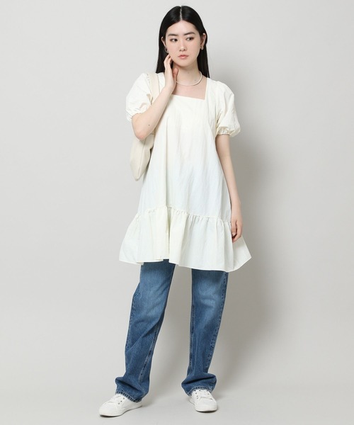 ALAND（エーランド）の「3.3Field Trip／スクエアネックワンピース　2297711（ワンピース・レディース・ブラック/アイボリー・FREE）」の7枚目の写真