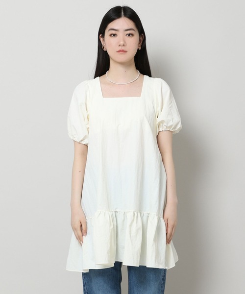 ALAND（エーランド）の「3.3Field Trip／スクエアネックワンピース　2297711（ワンピース・レディース・ブラック/アイボリー・FREE）」の14枚目の写真