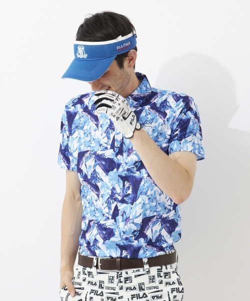 FILA GOLF（フィラゴルフ ）の「【FILA GOLF:フィラゴルフ】メンズ 半袖シャツ UVカット 吸汗速乾（シャツ/ブラウス・メンズ・ホワイト/ネイビー/ブルー/オレンジ・MEDIUM/LARGE/X-LARGE）」の4枚目の写真