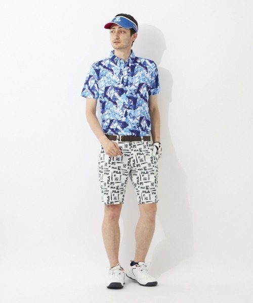 FILA GOLF（フィラゴルフ ）の「【FILA GOLF:フィラゴルフ】メンズ 半袖シャツ UVカット 吸汗速乾（シャツ/ブラウス・メンズ・ホワイト/ネイビー/ブルー/オレンジ・MEDIUM/LARGE/X-LARGE）」の6枚目の写真