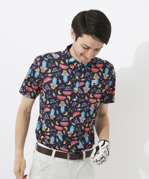 FILA GOLF（フィラゴルフ ）の「【FILA GOLF:フィラゴルフ】メンズ 半袖シャツ UVカット 吸汗速乾（シャツ/ブラウス・メンズ・ホワイト/ネイビー/ブルー/オレンジ・MEDIUM/LARGE/X-LARGE）」の12枚目の写真