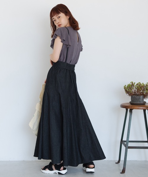 Crisp（クリスプ）の「ラインレースラッフルブラウス（シャツ/ブラウス・レディース・グレー/ピンク・FREE）」の6枚目の写真