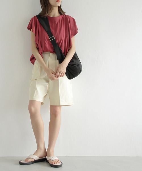 Crisp（クリスプ）の「ラインレースラッフルブラウス（シャツ/ブラウス・レディース・グレー/ピンク・FREE）」の11枚目の写真