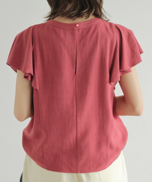 Crisp（クリスプ）の「ラインレースラッフルブラウス（シャツ/ブラウス・レディース・グレー/ピンク・FREE）」の20枚目の写真