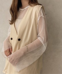 【apres jour clair】2WAYメッシュカットトップス【ZOZOTOWN限定アイテム】