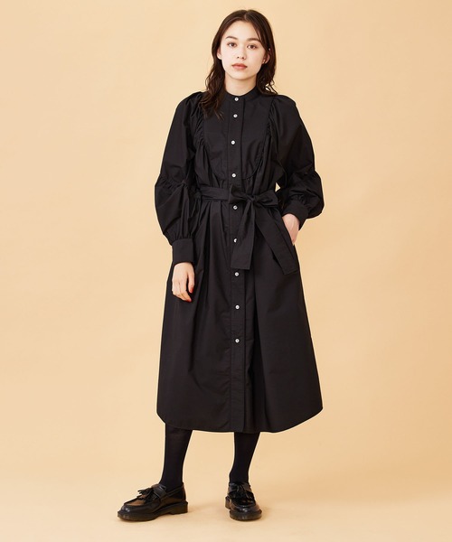 MILKFED.（ミルクフェド）の「WESTERN SHIRT DRESS（ワンピース・レディース・ブラック/ベージュ/ネイビー・ONE SIZE）」の2枚目の写真