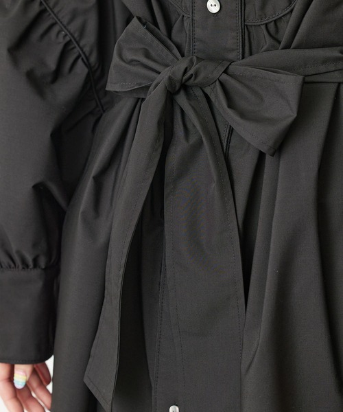 MILKFED.（ミルクフェド）の「WESTERN SHIRT DRESS（ワンピース・レディース・ブラック/ベージュ/ネイビー・ONE SIZE）」の14枚目の写真