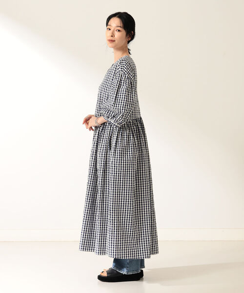 Demi-Luxe BEAMS（デミルクス ビームス）の「Demi-Luxe BEAMS / ギンガムチェック サック ワンピース（ワンピース・レディース・ピンク/ブルー・38/36）」の12枚目の写真