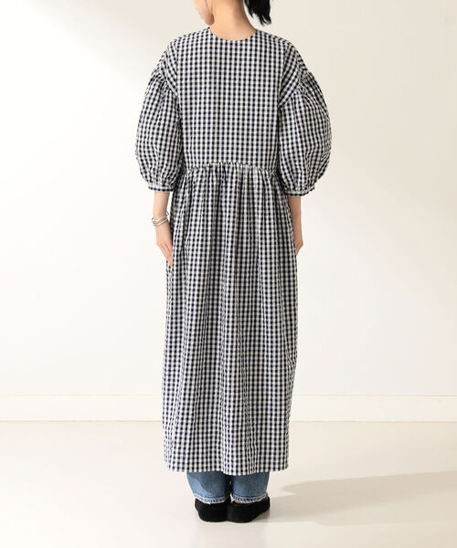 Demi-Luxe BEAMS（デミルクス ビームス）の「Demi-Luxe BEAMS / ギンガムチェック サック ワンピース（ワンピース・レディース・ピンク/ブルー・38/36）」の15枚目の写真