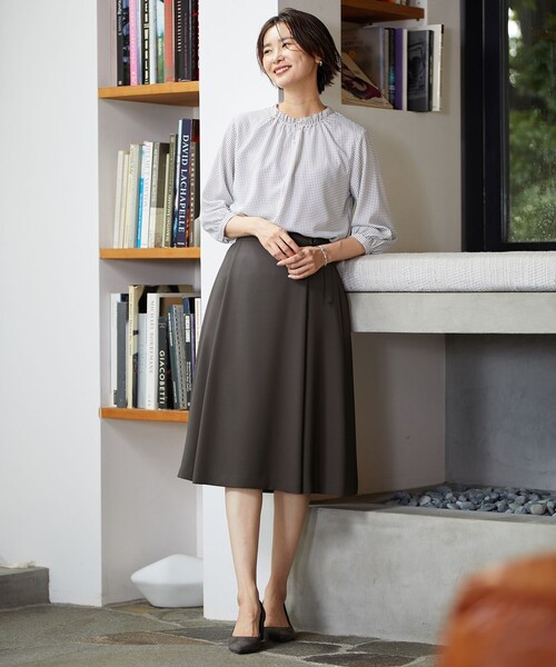 J.PRESS(ジェイプレス)の「【洗える】 RELAXION ツイル スカート(スカート・レディース・ネイビー系/グレー系・11/9/7)」の3枚目の写真