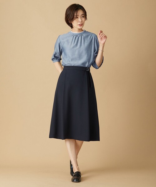 J.PRESS(ジェイプレス)の「【洗える】 RELAXION ツイル スカート(スカート・レディース・ネイビー系/グレー系・11/9/7)」の5枚目の写真