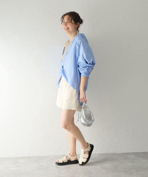 TELA（テラ）の「【TELA/テラ】パイルHSHORTS：ショートパンツ（その他パンツ・レディース・アイボリー・SMALL）」の4枚目の写真