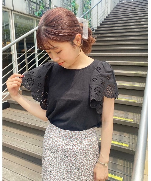 flower(フラワー)の「バタフライティーズ(Tシャツ/カットソー・レディース・ホワイト/ブラック・FREE)」の7枚目の写真