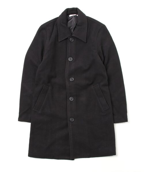 hardcover(ハードカバー)の「hardcover/メルトンWOOLコート(ステンカラーコート・レディース・ネイビー/ブラック・MEDIUM)」の14枚目の写真