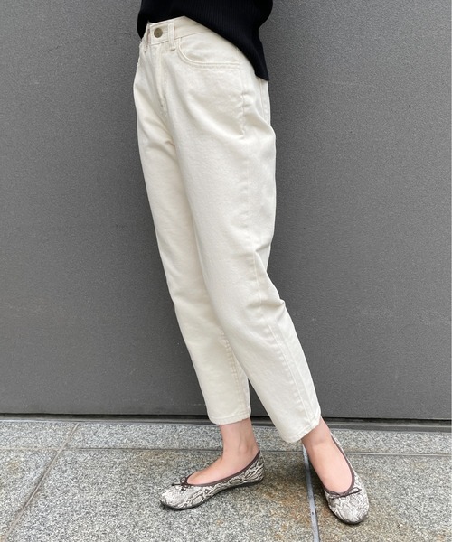 StyleSea(スタイルシー)の「アイボリーデニムストレートパンツ(デニムパンツ・レディース・アイボリー・FREE)」の10枚目の写真