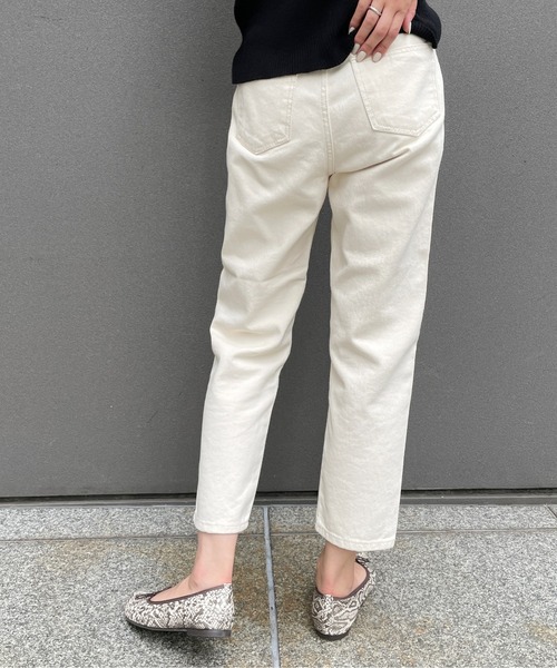 StyleSea(スタイルシー)の「アイボリーデニムストレートパンツ(デニムパンツ・レディース・アイボリー・FREE)」の9枚目の写真
