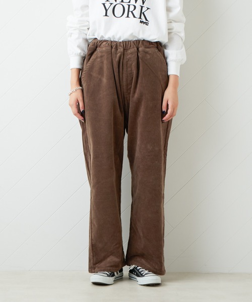 Lee（リー）の「【LEE/リー】【ワンサイズでXS~XXLまでカバーする】コーデュロイテーパードパンツ FLeeasy（その他パンツ・メンズ・ブラウン/グリーン・ONE SIZE）」の4枚目の写真