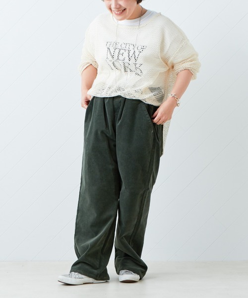 Lee（リー）の「【LEE/リー】【ワンサイズでXS~XXLまでカバーする】コーデュロイテーパードパンツ FLeeasy（その他パンツ・メンズ・ブラウン/グリーン・ONE SIZE）」の11枚目の写真