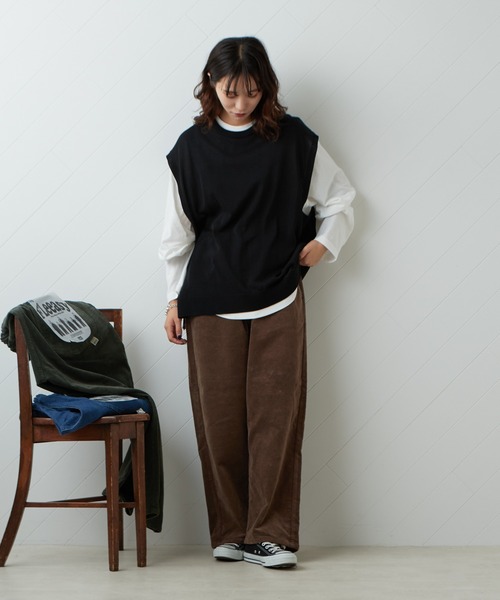 Lee（リー）の「【LEE/リー】【ワンサイズでXS~XXLまでカバーする】コーデュロイテーパードパンツ FLeeasy（その他パンツ・メンズ・ブラウン/グリーン・ONE SIZE）」の20枚目の写真